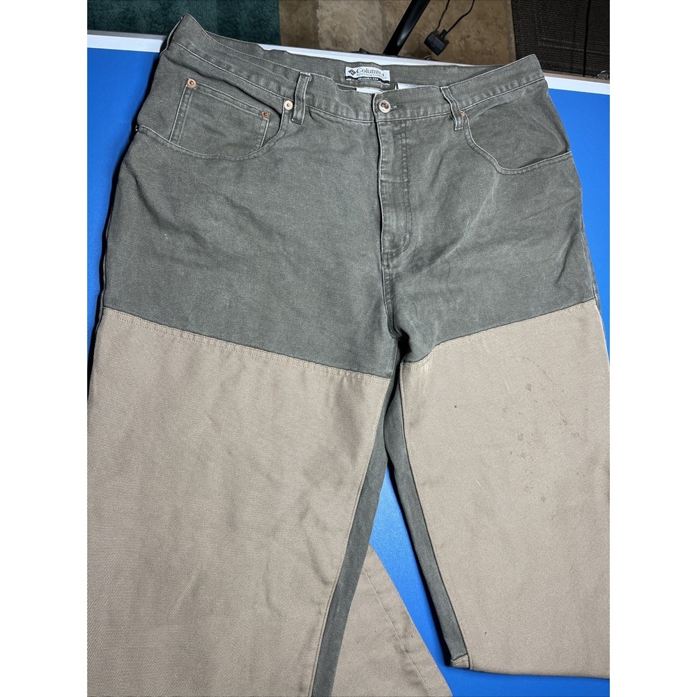VTG Columbia Mens Hunting Brush Pants Heavy Canvas Field Tan Hiking‎ Sz 40x32 - Picture 2 of 9